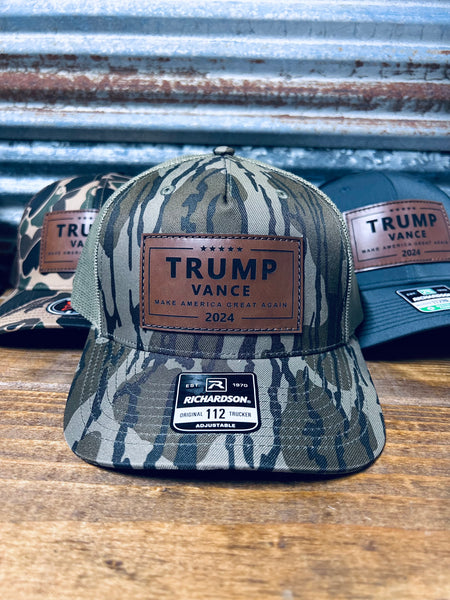 Trump Vance leather patched Hat